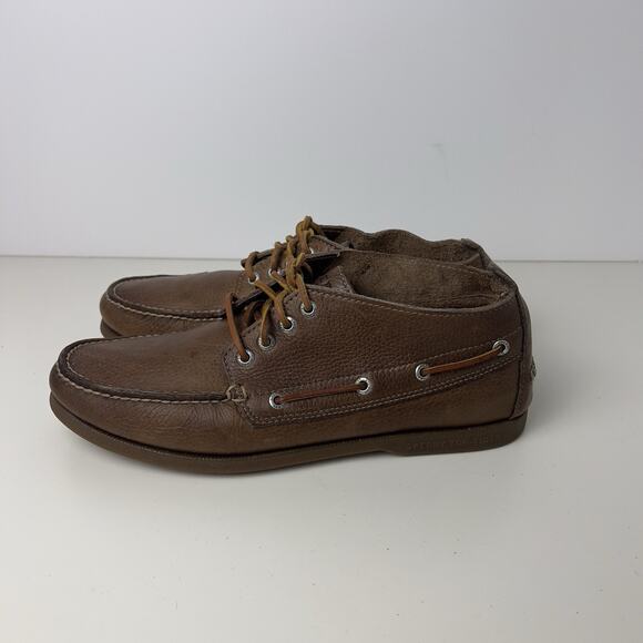 Sperry Men\'s Brown Leather Chukka Hi Top Boat Shoe Boots Size 11M Lace Up